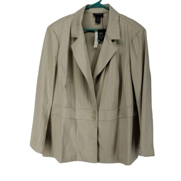 Lane Bryant 26 28‎ NEW with tags Business Office tan blazer jacket - Picture 1 of 7